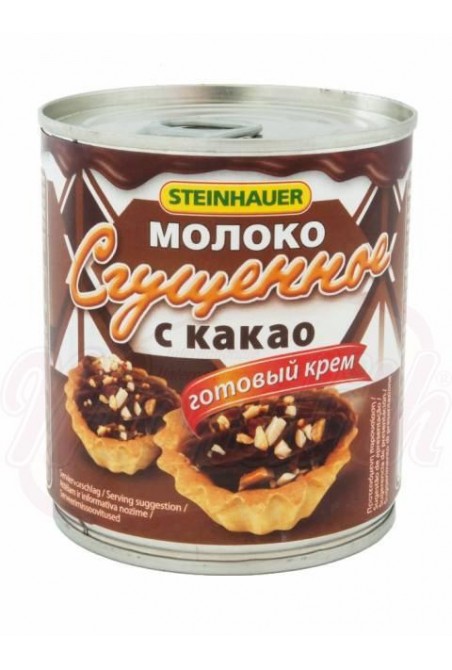 Молоко сгущенное с какао 397 гр STEINHAUER Lait concentré au cacao 397 gr STEINHAUER