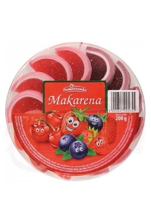 Tranches de marmelade aux arômes de fruits "MAKARENA" 200gr Ломтики мармелада с фруктовыми вкуса 200gr