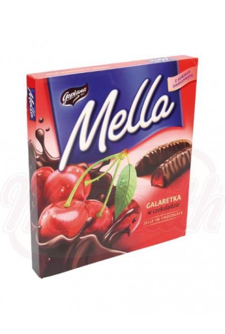 Фруктовый мармелад "Mella" с вишневым ароматом, в шоколаде 190 гр Marmelade de fruits "Mella" à l'arôme de cerise