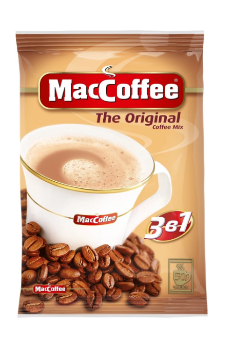 Кофейный напиток "MacCoffee", (3 в 1), 50*20gr. Boisson au café "MacCoffee", (3 en 1), 50*20gr.