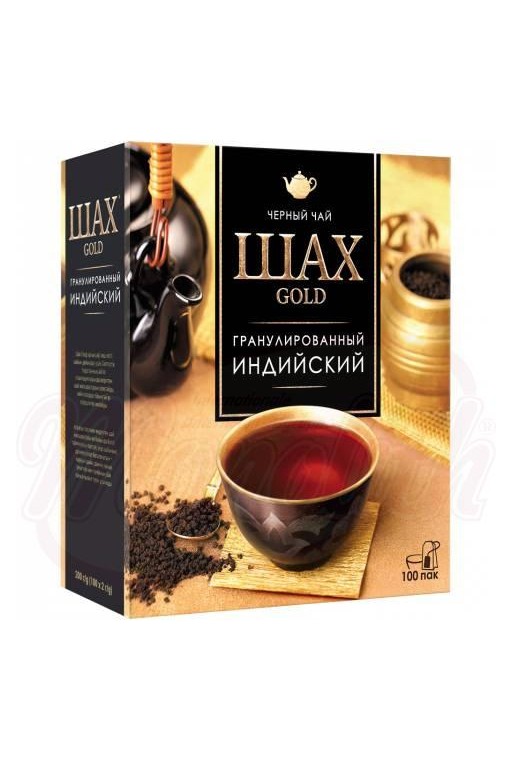 Чёрный индийский Чай в пакетиках "Шах Голд", 100*2gr. Thé noir indien en sachet "Shah Gold", 100*2gr.