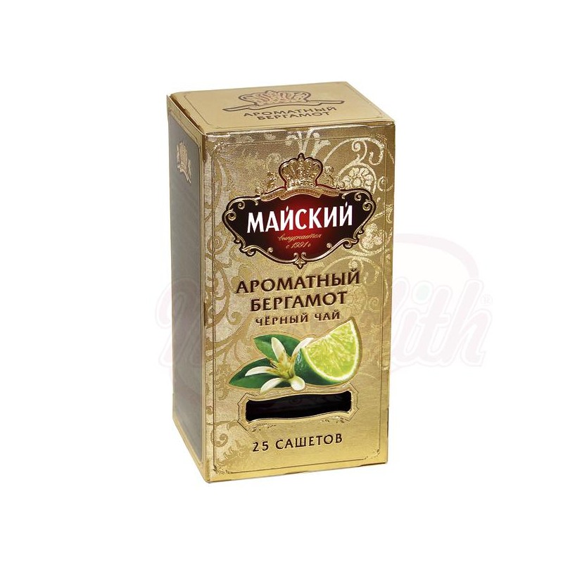 Thé "MAYSKIY" Parfumé, bergamote (25*2gr) Чай "МАЙСКИЙ" Ароматный, бергамот