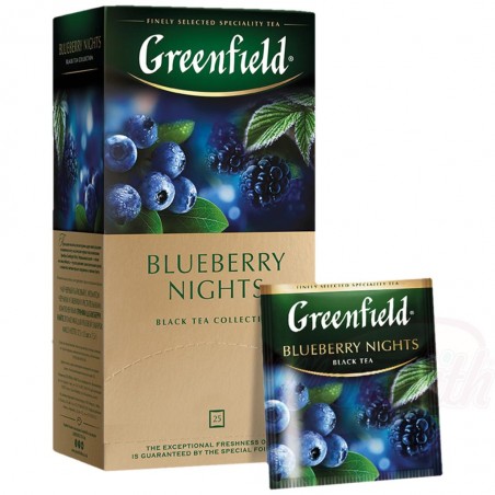 2029 Чай чёрный, "Greenfield Blueberry Nights" 25х 1,5г Thé noir, "Greenfield Blueberry Nights" 25x 1.5g
