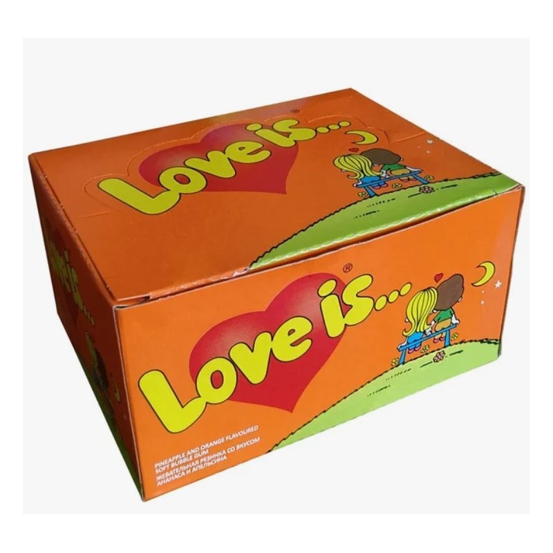 Блок Жевательная резинка Love Is Ананас-апельсин, 100 шт. x 4.2 г