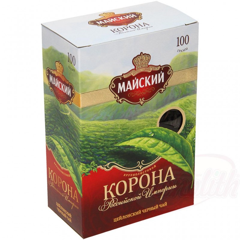 Черный цейлонский листовой чай "Майский" 100 GR Thé noir en feuilles de Ceylan "Mayskiy"