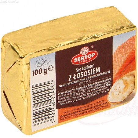 Сыр плавленый с копченым лососем (40% жира) 100GR Fromage fondu au saumon fumé (40% MG) 100GR