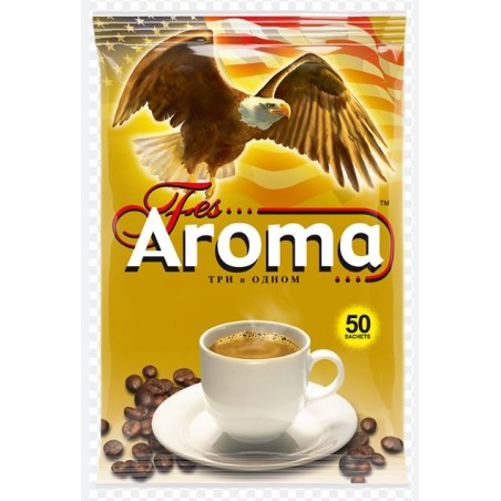 Растворимый кофейный напиток "Fes Aroma", "3 в 1", 50*18gr. Boisson instantanée au café ", "3 en 1", 50*18gr.