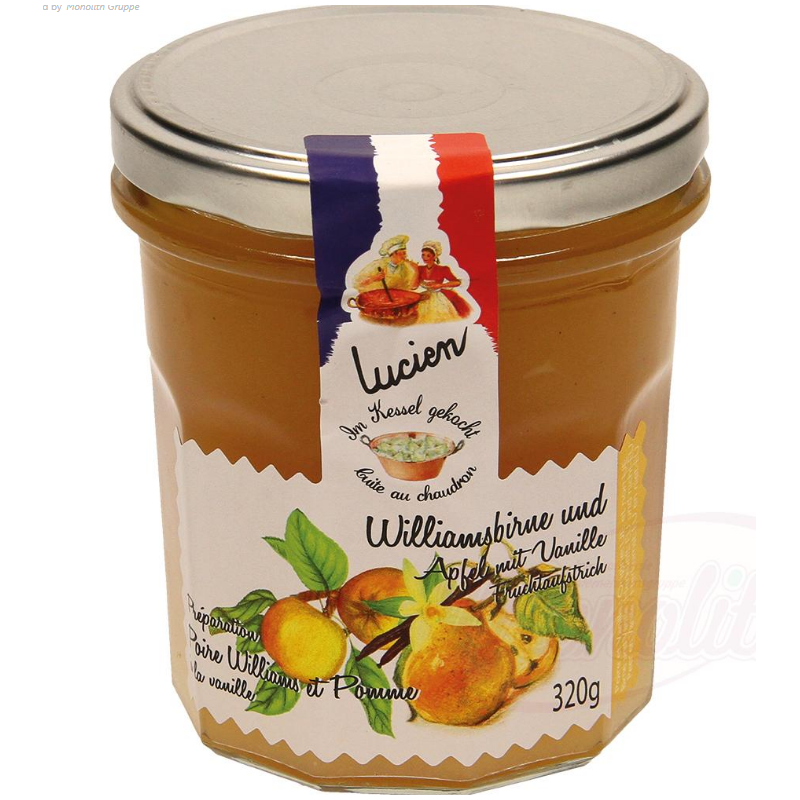 Confiture poire-pomme à la vanille, Джем грушево-яблочный с ванилью "Lucien", 320gr