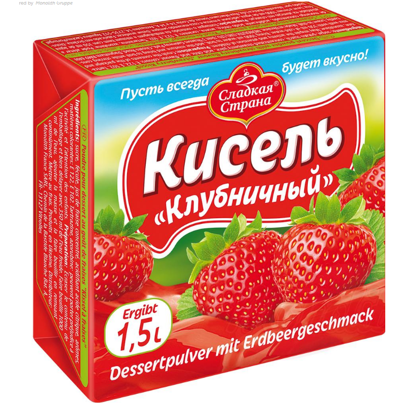 Kissel fraise "SLADKAYA STRANA" 225gr Кисель клубничный