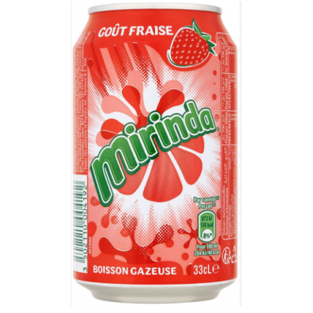 Mirinda Boisson gazeuse goût fraise 33cl