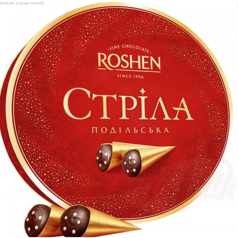 Bonbon au chocolat "STRELA PODOLSKA" avec rouge à lèvres au lait.200gr