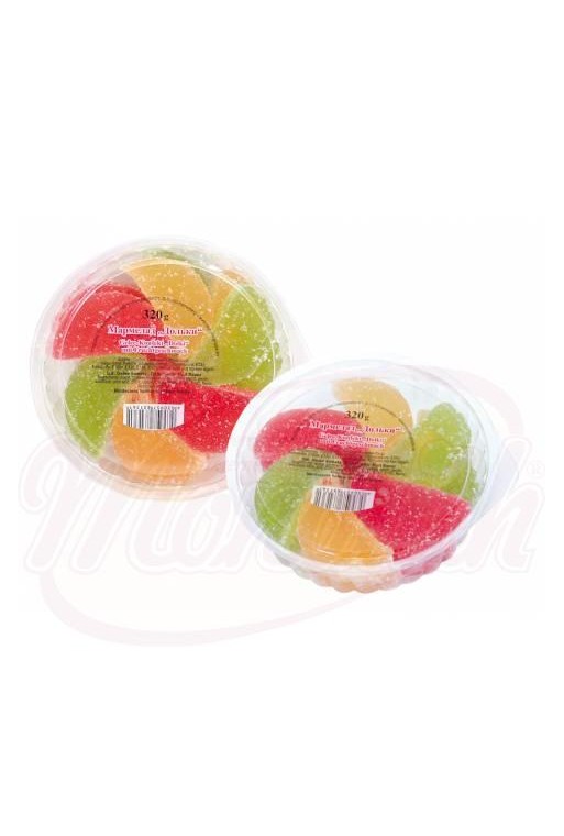 Bonbons à la gelée Желейные конфеты "Мармеладные дольки" с фруктовым вкусом 320gr
