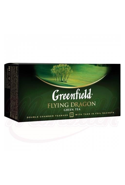Чай зелёный байховый "Летучий Дракон" 25*2gr. GREENFIELD Thé vert "Flying Dragon", 25*2gr.