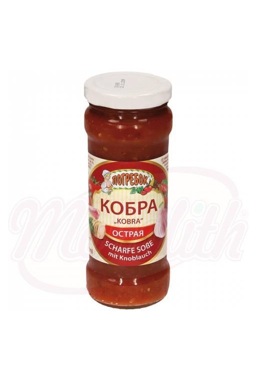 Sauce piquante à l’ail "KOBRA" "POGREBOK" 295gr Соус острый с чесноком "Кобра" ПОГРЕБОК